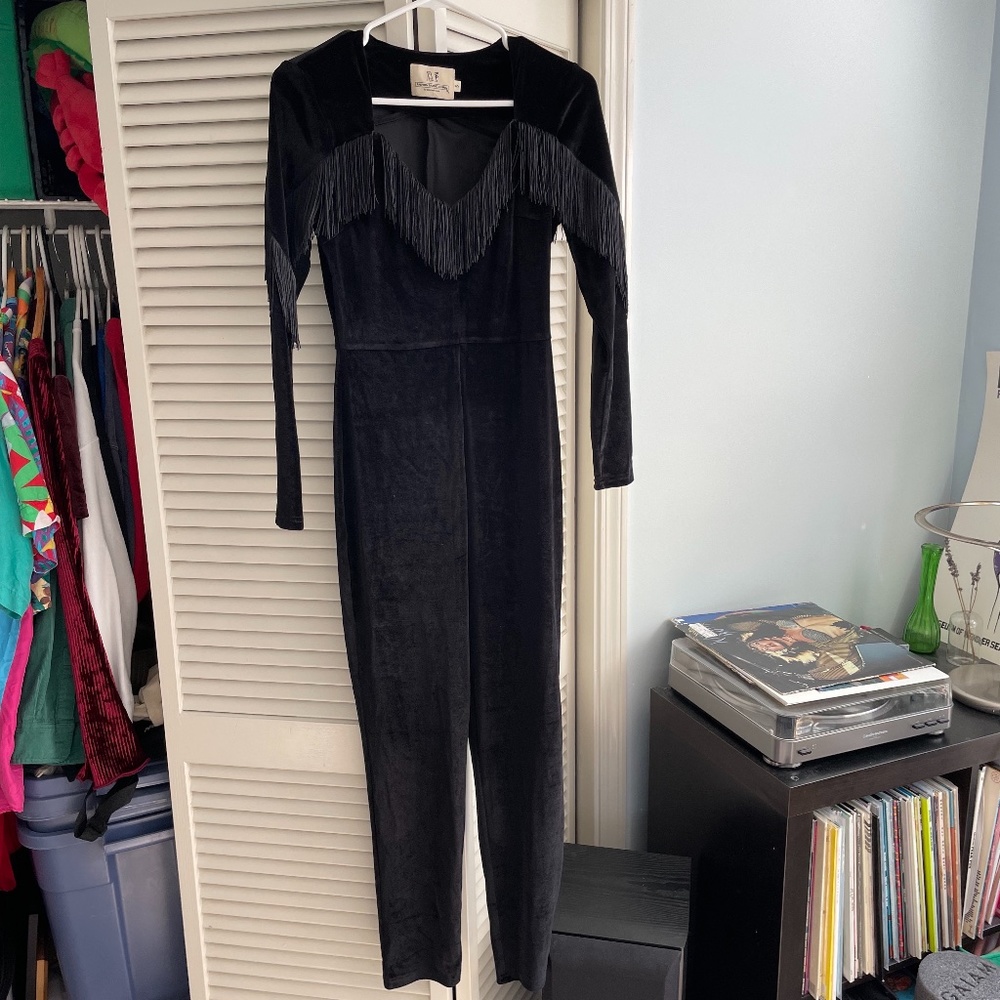 Fashion Brand Company Black Fringe Jumpsuit - Picture 2 of 4